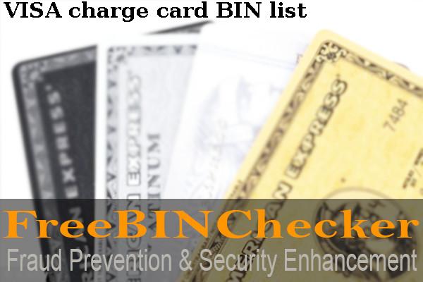VISA charge BIN List