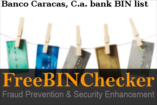 Banco Caracas, C.a. BIN List