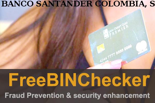 Banco Santander Colombia, S.a. BIN List