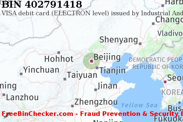 402791418 VISA debit China CN BIN List
