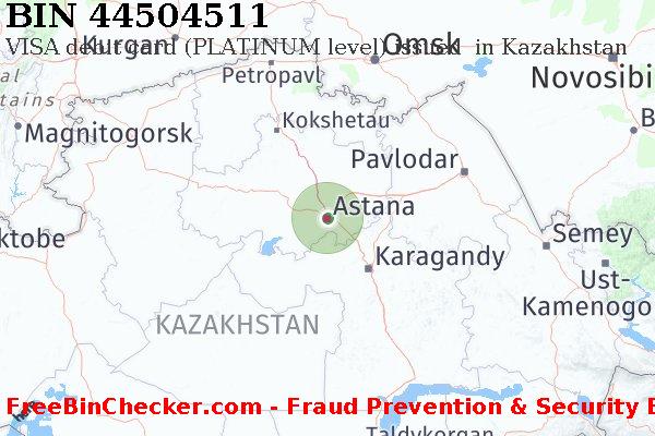 44504511 VISA debit Kazakhstan KZ BIN List