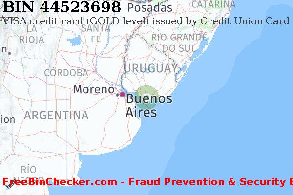 44523698 VISA credit Uruguay UY BIN List