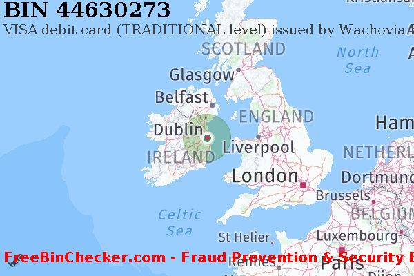 44630273 VISA debit Ireland IE BIN List