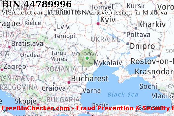 44789996 VISA debit Moldova MD BIN List