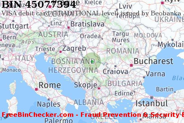45077394 VISA debit Serbia RS BIN List