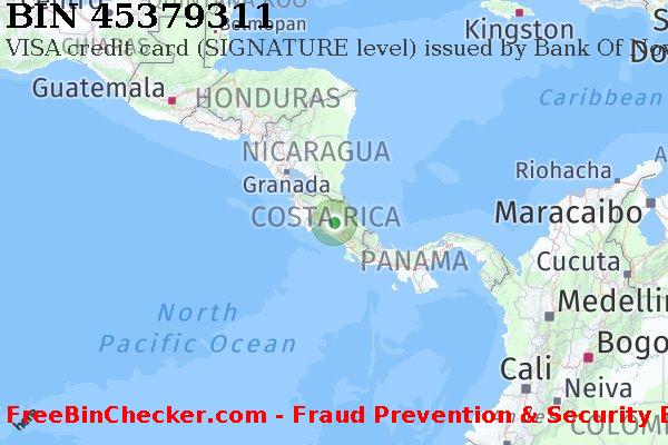 45379311 VISA credit Costa Rica CR BIN List