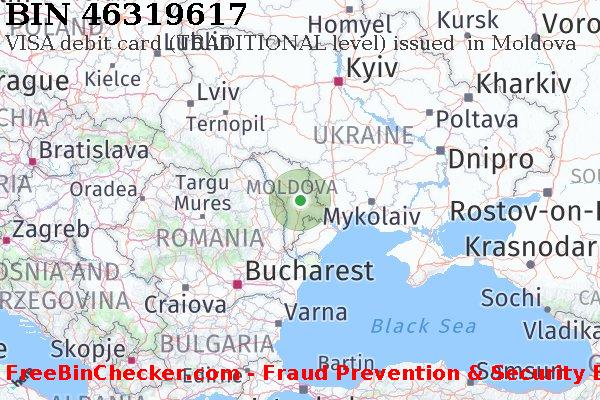 46319617 VISA debit Moldova MD BIN List