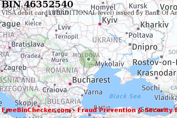 46352540 VISA debit Moldova MD BIN List