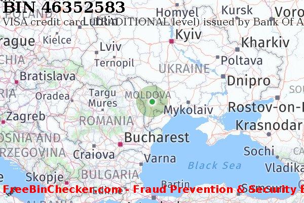 46352583 VISA credit Moldova MD BIN List
