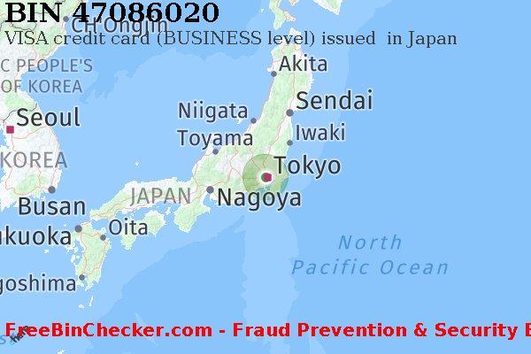47086020 VISA credit Japan JP BIN List