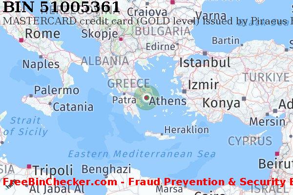 51005361 MASTERCARD credit Greece GR BIN List