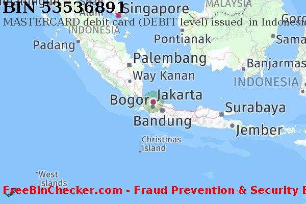 53536891 MASTERCARD debit Indonesia ID BIN List