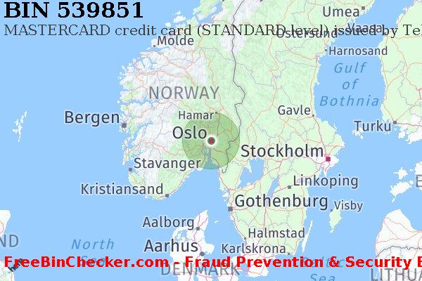 539851 MASTERCARD credit Norway NO BIN List