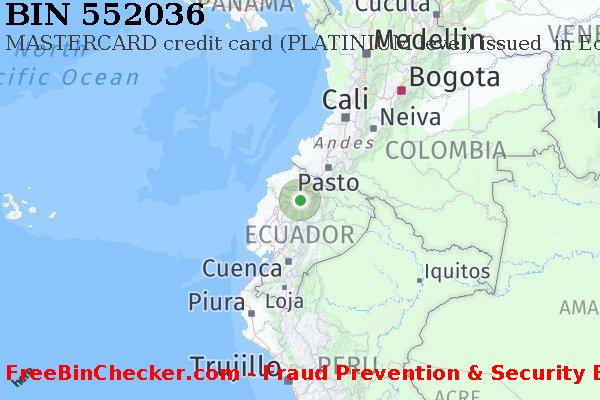552036 MASTERCARD credit Ecuador EC BIN List