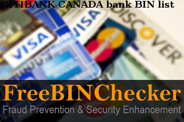 Citibank Canada BIN List