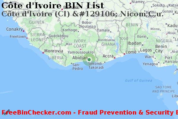 Côte d'Ivoire C%C3%B4te+d%27Ivoire+%28CI%29+%26%23129106%3B+Nicom+C.u. BIN List