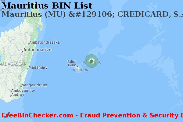 Mauritius Mauritius+%28MU%29+%26%23129106%3B+CREDICARD%2C+S.A. BIN List