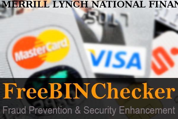 Merrill Lynch National Financial BIN List