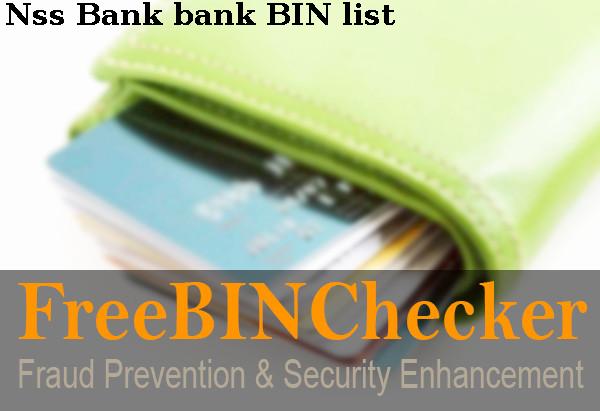 Nss Bank BIN List