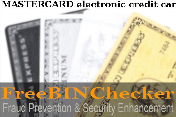 MASTERCARD ELECTRONIC credit BIN列表