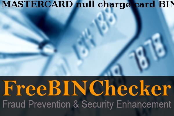 MASTERCARD NULL charge बिन सूची