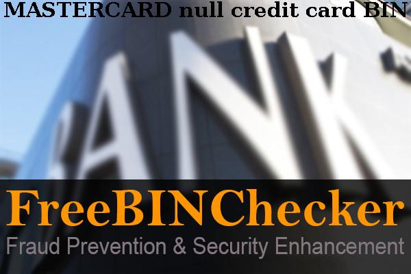 MASTERCARD NULL credit बिन सूची