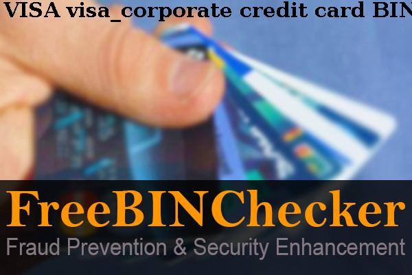 VISA visa_corporate credit BIN列表