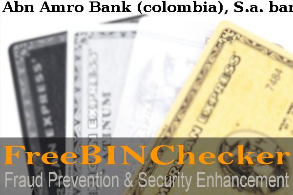 Abn Amro Bank (colombia), S.a. Lista de BIN