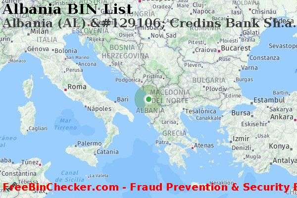 Albania Albania+%28AL%29+%26%23129106%3B+Credins+Bank+Sh.a. Lista de BIN