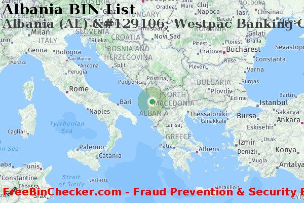 Albania Albania+%28AL%29+%26%23129106%3B+Westpac+Banking+Corporation BIN List