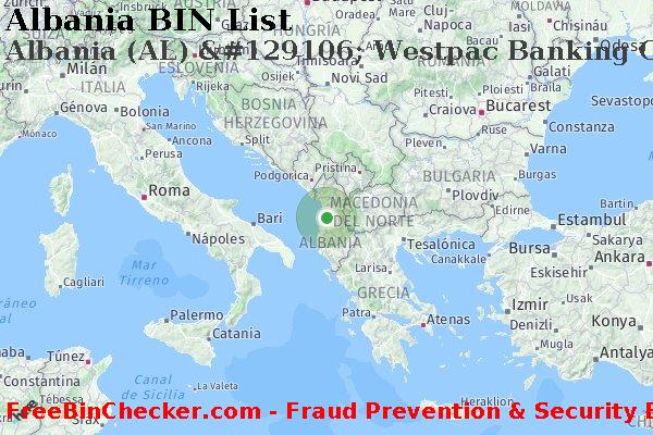 Albania Albania+%28AL%29+%26%23129106%3B+Westpac+Banking+Corporation Lista de BIN
