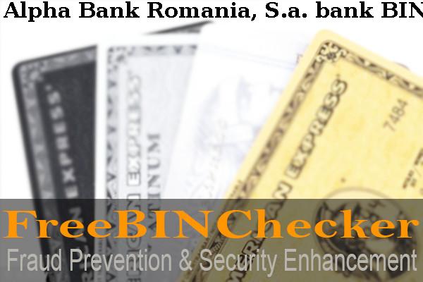 Alpha Bank Romania, S.a. قائمة BIN