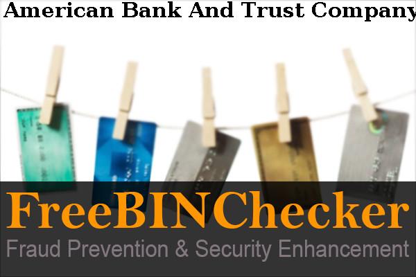 American Bank And Trust Company, N.a. قائمة BIN