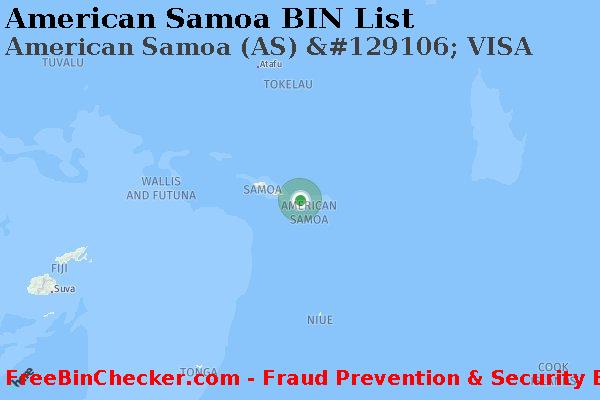 American Samoa American+Samoa+%28AS%29+%26%23129106%3B+VISA BIN List