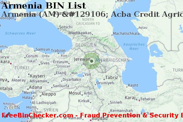 Armenia Armenia+%28AM%29+%26%23129106%3B+Acba+Credit+Agricole+Bank+Cjsc BIN-Liste