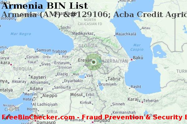 Armenia Armenia+%28AM%29+%26%23129106%3B+Acba+Credit+Agricole+Bank+Cjsc Lista de BIN
