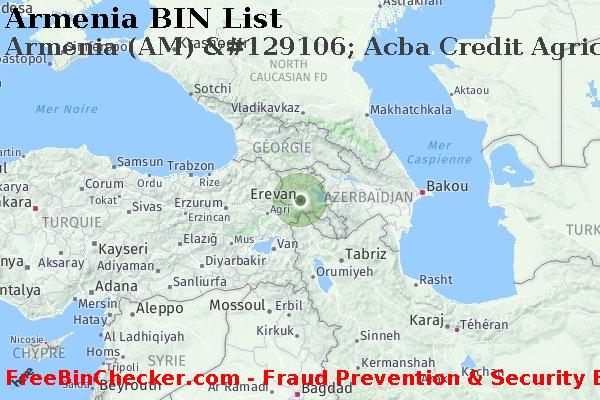 Armenia Armenia+%28AM%29+%26%23129106%3B+Acba+Credit+Agricole+Bank+Cjsc BIN Liste 