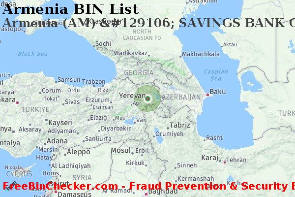 Armenia Armenia+%28AM%29+%26%23129106%3B+SAVINGS+BANK+OF+THE+RUSSIAN+FEDERATION+%28SBERBANK%29 BIN List