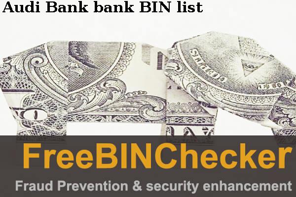 Audi Bank BIN列表