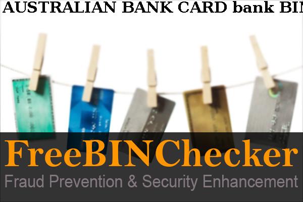 AUSTRALIAN BANK CARD BIN Lijst