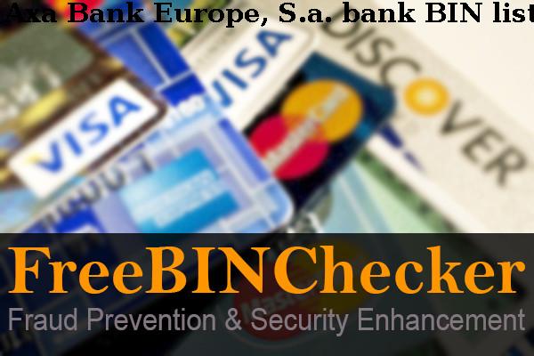 Axa Bank Europe, S.a. Lista BIN