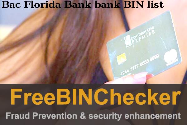 Bac Florida Bank BIN List