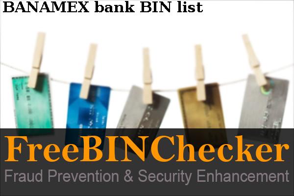 Banamex BIN 목록