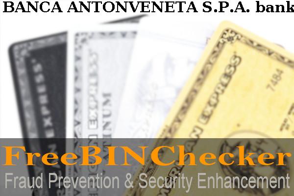 Banca Antonveneta S.p.a. Список БИН