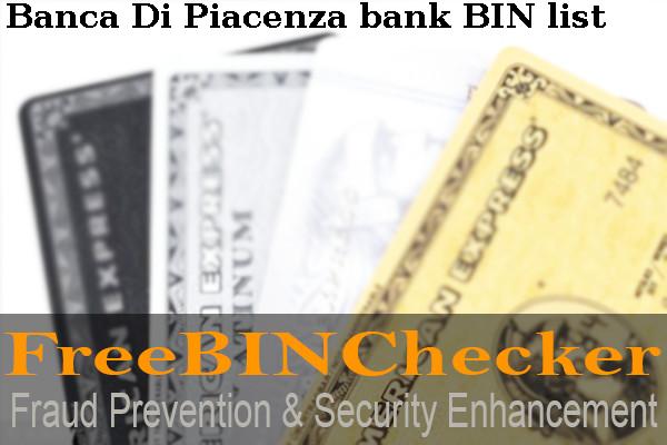 Banca Di Piacenza BIN List