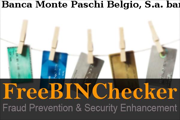 Banca Monte Paschi Belgio, S.a. Lista de BIN