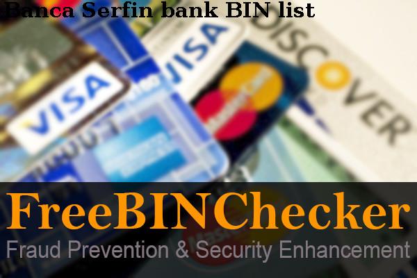 Banca Serfin Lista de BIN