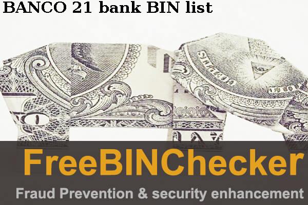 Banco 21 Lista de BIN