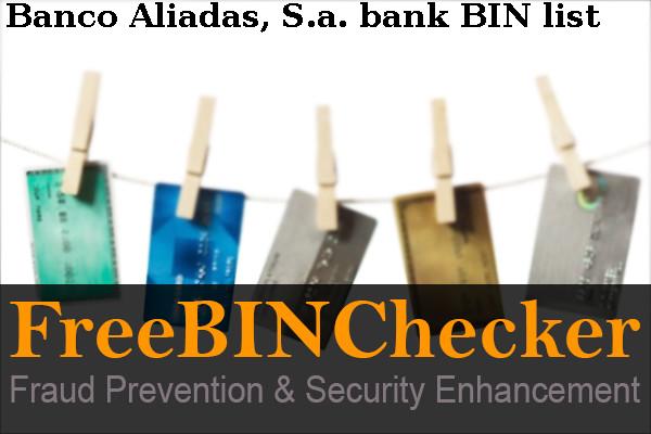 Banco Aliadas, S.a. BIN Danh sách