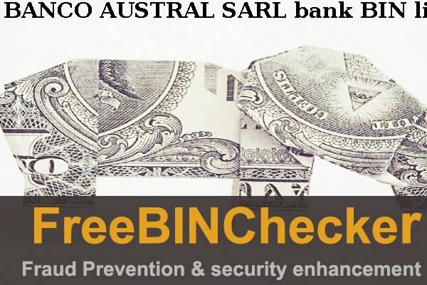 Banco Austral Sarl Lista de BIN
